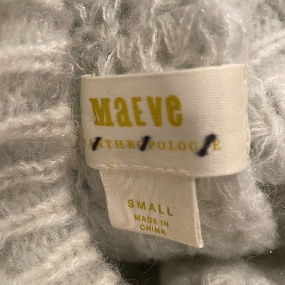 NWT MAEVE by ANTHROPOLOGIE Mint Dionne Bell-Sleeved Knit Mock Neck Sweater - Picture 8 of 9